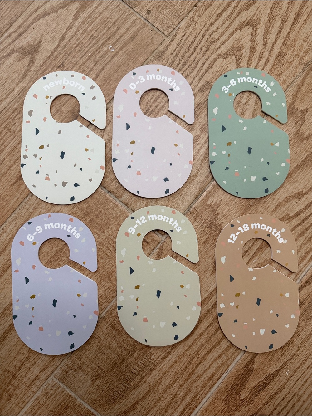 Baby Closet Size Dividers - Pastel Terrazzo Set